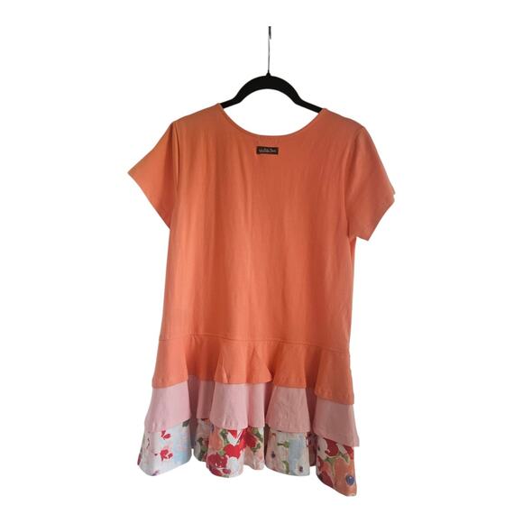 NWT Matilda Jane Womens SMALL Peplum Tier Ruffle Top Tee Happy & Free Dream Puff - Picture 2 of 8